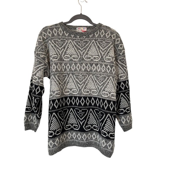 Colors By Brooks Sweaters - Women's Colors By Brooks Sweater Vintage Black Gray Italy Wool‎ Blend Size M